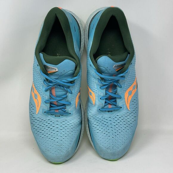 Saucony Triumph 18 Shoes Mens 12.5 Blue Mesh Lightweight Running Sneakers - Picture 7 of 16